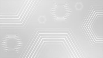 white color repeating hexagonal shapes complex geometrical loop able background video