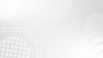 White color complex and elegant multiple circle design loop able geometrical background video