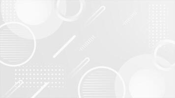 White color complex and elegant multiple circle design loop able geometrical background video