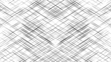 Black color criss cross lines complex pattern abstract design geometrical loop able background video