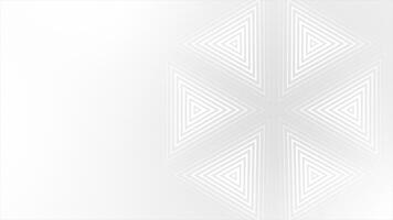 White color repeating triangular shapes abstract pattern futuristic geometrical background video