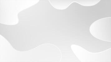 White color abstract design wavy pattern liquid shapes geometrical loop able background video