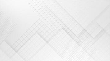 White color multiple square shapes complex design abstract geometrical loop able background video