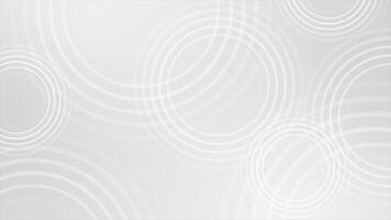 White color circular ripple pattern repeating circles design geometrical loop able background video