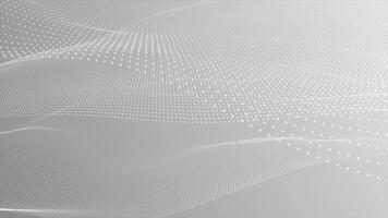 white color circular dots forming wave pattern geometrical futuristic background video