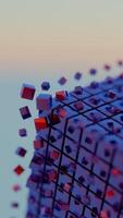 Simplified blockchain depicted through stylized geometric shapes, offering a modern and abstract representation of decentralized technology. video