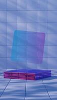 A 3D glass abstract form background, providing a modern and stylish visual element. video