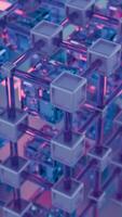 Simplified blockchain depicted through stylized geometric shapes, offering a modern and abstract representation of decentralized technology. video