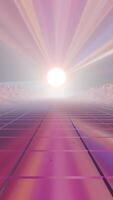 Captivating 3D wireframe landscape , merging 80s aesthetic with futuristic elements, showcasing digital nostalgia and innovation video