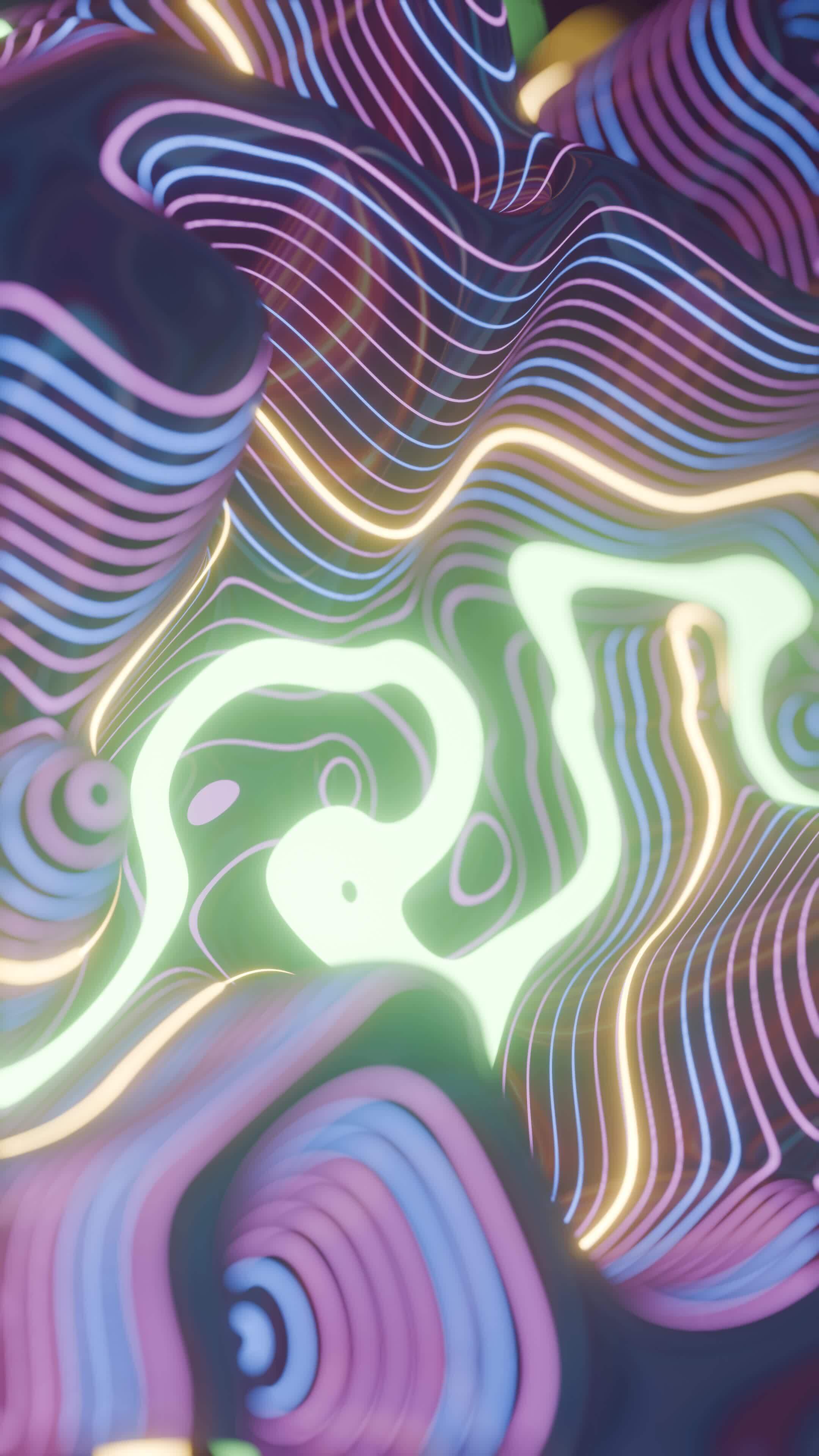 Neon Topography A Luminous Journey Through Abstract Terrain 48019782 