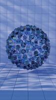 A 3D glass abstract form background, providing a modern and stylish visual element. video