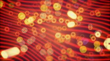 Abstract red background with bokeh effect. video