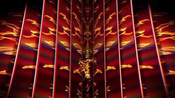 Abstraction in the form of a flash of flame against the background of fire panels. video
