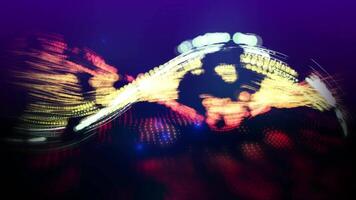 Abstract figure from colored spots video