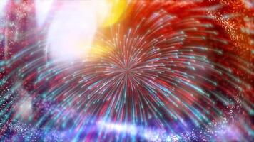 abstract background in the form of fireworks and particle flows video