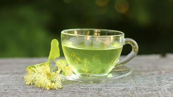 Linden tea Delicious linden tea in summer. video