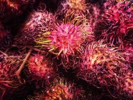 Rambutans in the traditional market photo