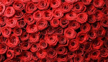 Natural Fresh Red Roses Wallpaper, Top View Flower Background photo