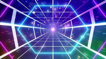 Abstract retro style 80s-90s futuristic grid wireframe backdrop. Digital landscape neon retro party laser pattern background. video