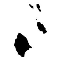 La Digue and Inner Islands district map, administrative division of Seychelles. illustration. vector