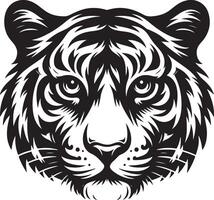 Powerful Tiger Silhouette Line Art Set for Wildlife Design Projects vector