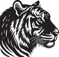 Powerful Tiger Silhouette Line Art Set for Wildlife Design Projects vector