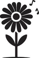 Floral daisy silhouette line art set capturing the playful and creative spirit of floral designs. Perfect for adding a touch of nature to design projects vector