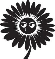 Floral daisy silhouette line art set capturing the playful and creative spirit of floral designs. Perfect for adding a touch of nature to design projects vector