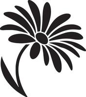 Floral daisy silhouette line art set capturing the playful and creative spirit of floral designs. Perfect for adding a touch of nature to design projects vector