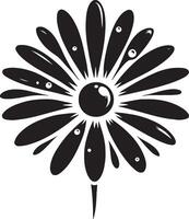 Floral daisy silhouette line art set capturing the playful and creative spirit of floral designs. Perfect for adding a touch of nature to design projects vector