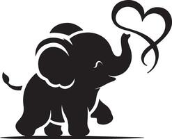 Cute baby elephant set featuring playful and adorable designs with hearts and balloons. Perfect for creative and child-friendly design projects vector