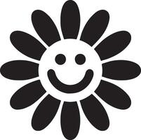 Floral daisy silhouette line art set capturing the playful and creative spirit of floral designs. Perfect for adding a touch of nature to design projects vector