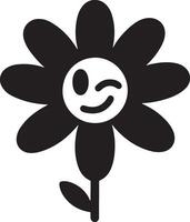 Floral daisy silhouette line art set capturing the playful and creative spirit of floral designs. Perfect for adding a touch of nature to design projects vector
