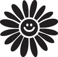 Floral daisy silhouette line art set capturing the playful and creative spirit of floral designs. Perfect for adding a touch of nature to design projects vector
