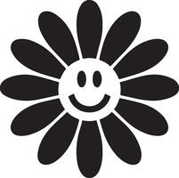 Floral daisy silhouette line art set capturing the playful and creative spirit of floral designs. Perfect for adding a touch of nature to design projects vector