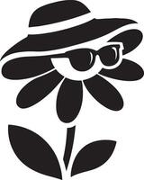 Floral daisy silhouette line art set capturing the playful and creative spirit of floral designs. Perfect for adding a touch of nature to design projects vector