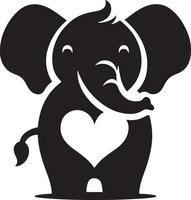 Cute baby elephant set featuring playful and adorable designs with hearts and balloons. Perfect for creative and child-friendly design projects vector