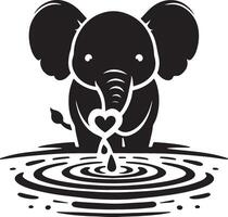 Cute baby elephant set featuring playful and adorable designs with hearts and balloons. Perfect for creative and child-friendly design projects vector
