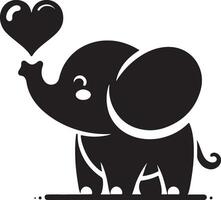 Cute baby elephant set featuring playful and adorable designs with hearts and balloons. Perfect for creative and child-friendly design projects vector