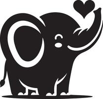 Cute baby elephant set featuring playful and adorable designs with hearts and balloons. Perfect for creative and child-friendly design projects vector
