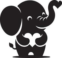 Cute baby elephant set featuring playful and adorable designs with hearts and balloons. Perfect for creative and child-friendly design projects vector