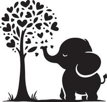 Cute baby elephant set featuring playful and adorable designs with hearts and balloons. Perfect for creative and child-friendly design projects vector