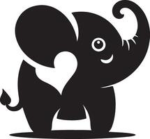 Cute baby elephant set featuring playful and adorable designs with hearts and balloons. Perfect for creative and child-friendly design projects vector