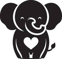 Cute baby elephant set featuring playful and adorable designs with hearts and balloons. Perfect for creative and child-friendly design projects vector