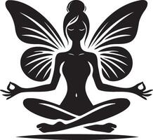 Butterfly woman set featuring elegant fairy designs. Perfect for mystical and fantasy-themed design projects vector