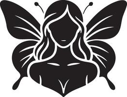 Butterfly woman set featuring elegant fairy designs. Perfect for mystical and fantasy-themed design projects vector