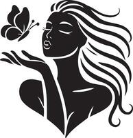 Butterfly woman set featuring elegant fairy designs. Perfect for mystical and fantasy-themed design projects vector