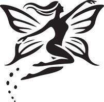 Butterfly woman set featuring elegant fairy designs. Perfect for mystical and fantasy-themed design projects vector