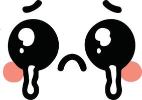 Cute kawaii face expressions in cartoon face set, featuring playful and adorable emoticons. Perfect for fun and creative design projects vector
