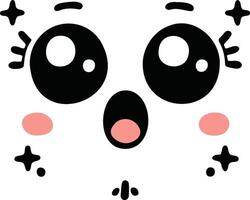 Cute kawaii face expressions in cartoon face set, featuring playful and adorable emoticons. Perfect for fun and creative design projects vector
